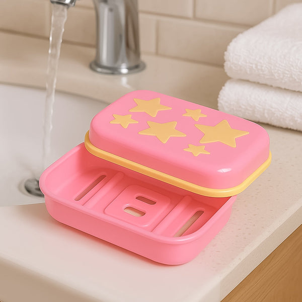Star Shaped Self Design Soap Case Holder for Bathroom